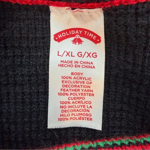 Holiday Time Two Person Ugly Christmas Sweater Elf Santa L/XL Couples Matching - Picture 9 of 9